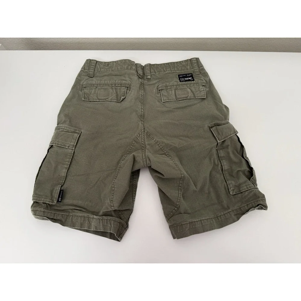 Fox Racing Men's Cargo Shorts Size 29 Green Cotton Casual Outdoor Motocross